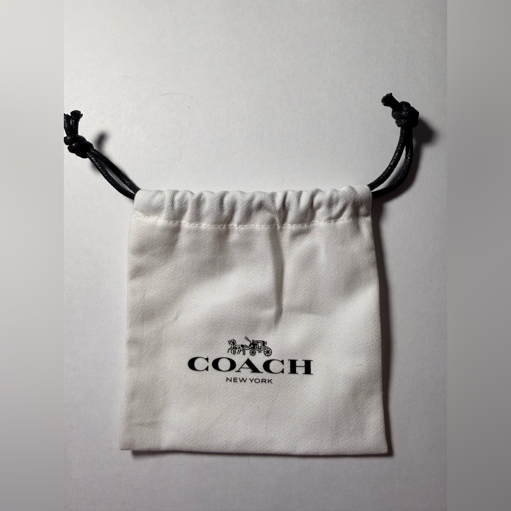 Coach White Drawstring Dust Bag